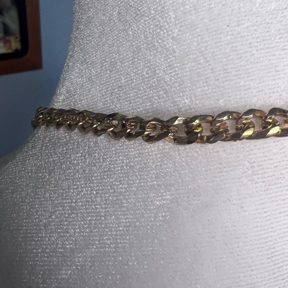 Gold and Crystal Rhinestone Statement Necklace - Picture 5 of 5